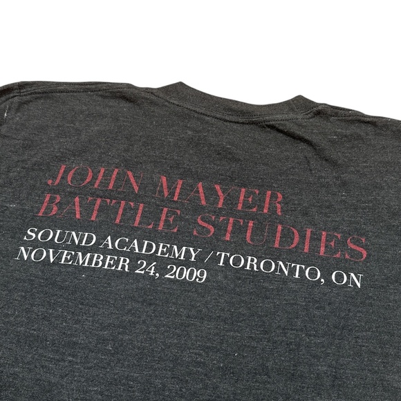 Vintage Y2K John Mayer Battle Studies 2009 Toronto Music Band T Shirt Mens Small - Picture 4 of 7